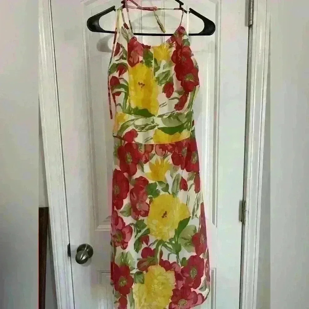 Ann Taylor Loft halter summer dress size 8